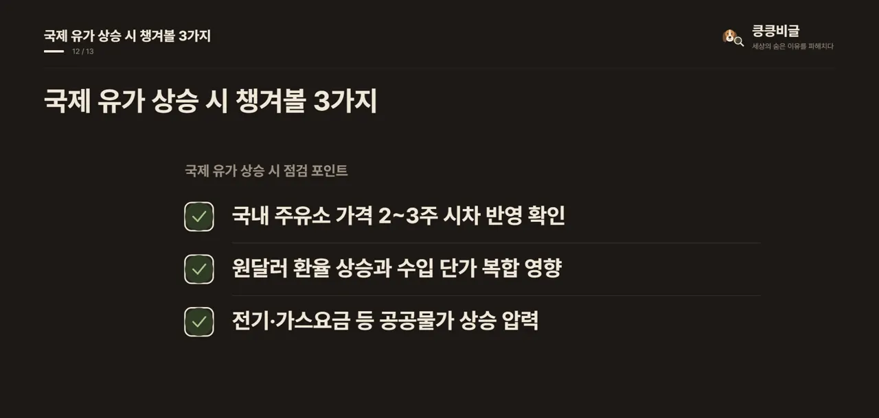국제 유가 상승 시 챙겨볼 3가지