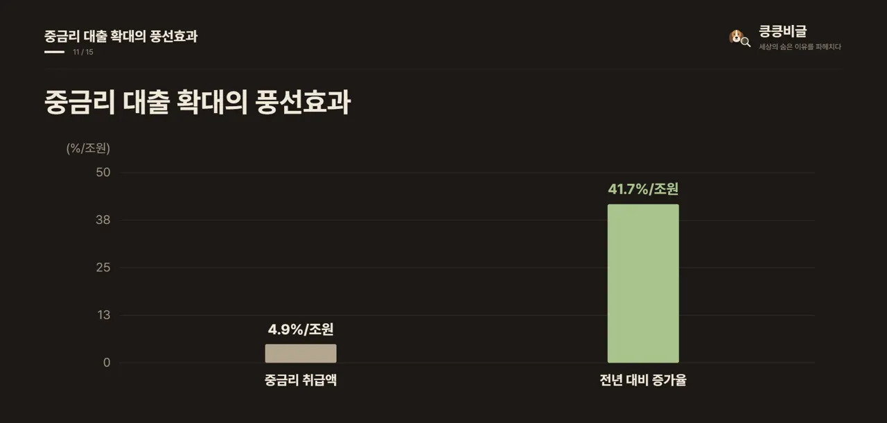 중금리 대출 확대의 풍선효과