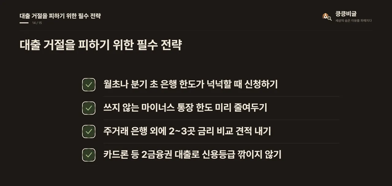 대출 거절을 피하기 위한 필수 전략