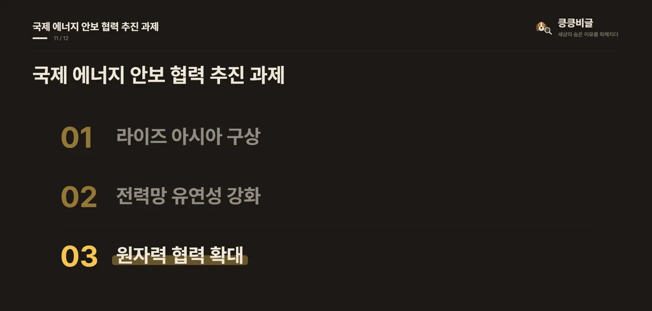 국제 에너지 안보 협력 추진 과제
