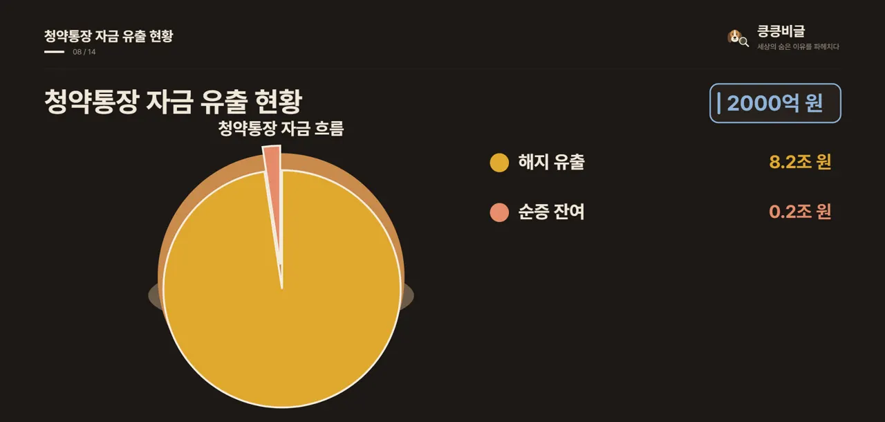 청약통장 자금 유출 현황