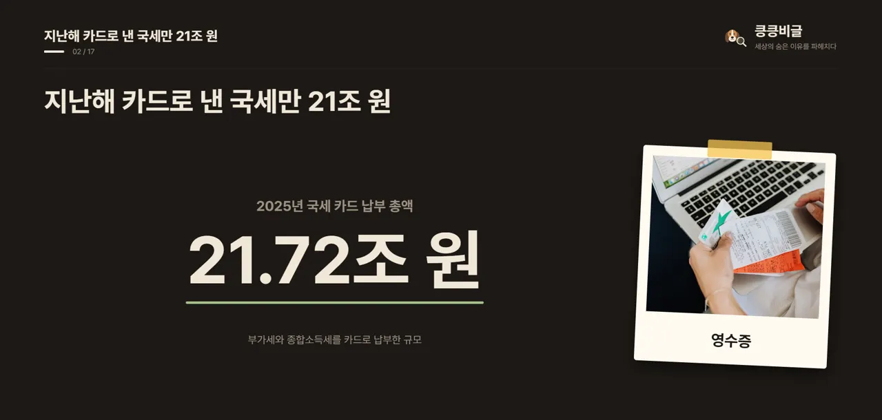 지난해 카드로 낸 국세만 21조 원