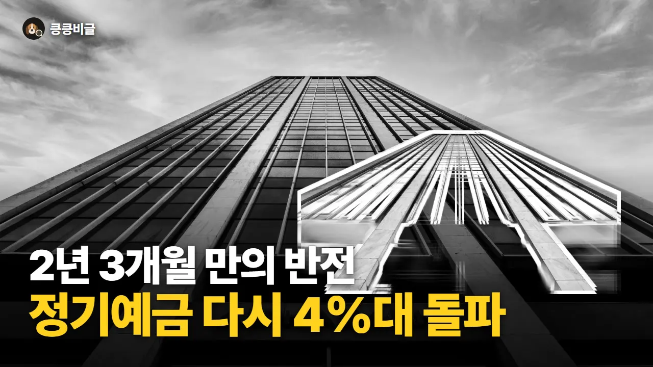 정기예금 금리 다시 4%대 복귀… 2년 3개월 만에 은행·저축은행 금리 오른 진짜 이유 대표 그림